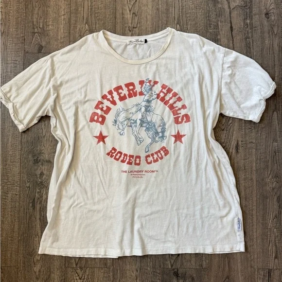 The Laundry Room Beverly Hills Rodeo Club - Oversized Tee - White - Picture 4 of 6